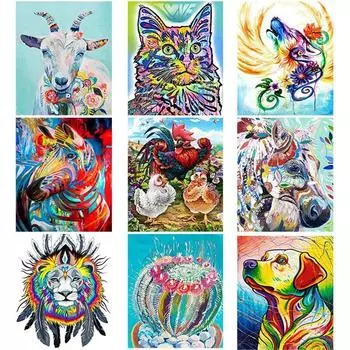 DIY 5D алмазная живопись злобная собака Алмазная художественная вышивка животное вышивка крестиком полный круглый/дрель из смолы домашний декор художественный подарок Full Round 15x20CM