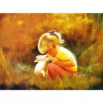 Diy 5d Алмазная картина Полная круглая алмазная мозаика Детская картина Вышивка 20X30CM