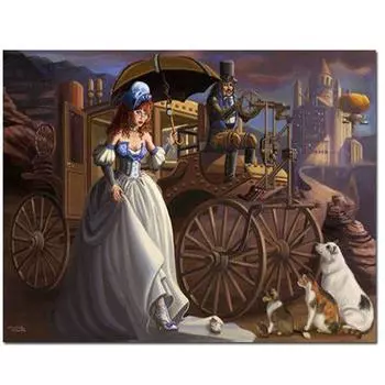 Diy 5D Diamond Painting Стимпанк Наборы для вышивки крестом Алмазная вышивка Стразы 20X30CM