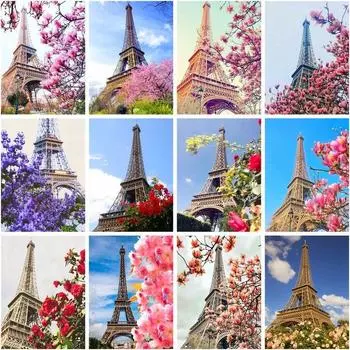 Diy 5d Бриллиантовая живопись Уличная живопись Вышивка Ремесло Архитектура Пейзаж Алмазная вышивка Зимний дом Декор Подарок Full Round 20x25CM