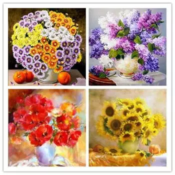 DIY 5D цветы алмазная вышивка стразами картина вышивка крестом декор подарок 30*30 cm