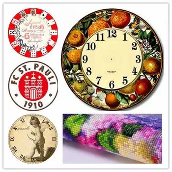 DIY 5D круглая алмазная картина часы вышивка крестиком домашний декор Full Round 20x20CM