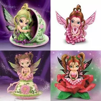 DIY 5D Круглая Алмазная картина Эльфы Вышивка Крестом Стежок Главная Декор Full Round 20x20CM