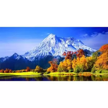 DIY 5D мозаика полная дрель круглая форма алмаз снежная гора озеро смола набор для рисования горный хрусталь рисунок дома искусство ремесло спальня декабрь Full Round 30x60CM