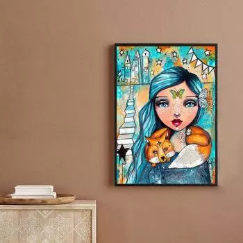 DIY 5D набор для рисования горным хрусталем красочная смола девушка узор горный хрусталь искусство для взрослых и детей яркий цвет горный хрусталь рисунок домашний декор E