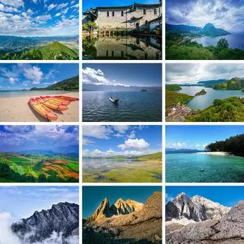 DIY 5D пейзаж алмазная живопись пляж небо горный хрусталь фотографии полная алмазная вышивка мозаика художественный комплект домашний декор Full Round 20x30CM