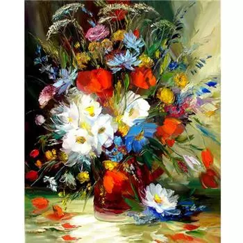 DIY 5D полная алмазная картина вышивка крестом Цветочная корзина и цветы Алмазная вышивка 20X30CM