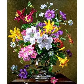 DIY 5D полная алмазная живопись вышивка крестом стол и цветы Алмазная вышивка рукоделие 20X30CM