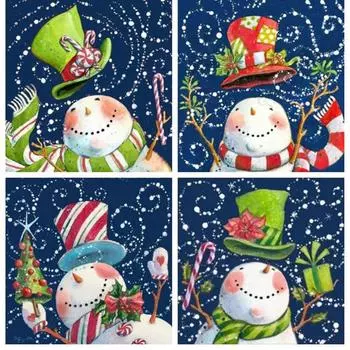 DIY 5D полная дрель Алмазная картина Рождественская вышивка крестиком мозаика домашний декор подарок Full Round 20x20CM