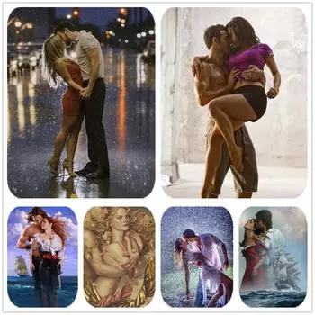 DIY 5D Полный дрель Алмазная картина Сексуальная пара Вышивка Крестом Мозаика Домашний декор Подарок Full Round 20x25CM