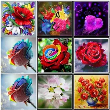 Diy 5Drose алмазная живопись полная алмазная вышивка настенная наклейка цветочная мозаика украшение дома картина подарок ручной работы 30X30cm