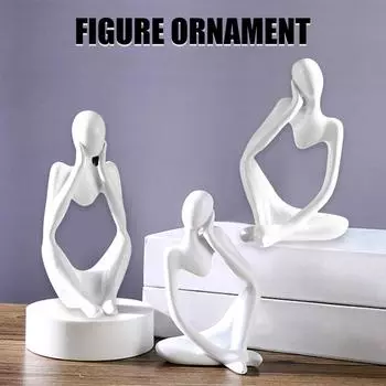 DIY Абстрактная статуя мыслителя из смолы 3D скандинавское искусство Абстрактное человеческое тело Гипсовая смоляная форма Ручная работа Орнамент Домашний декор