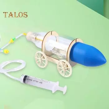 DIY Air-Powered Car STEM Kit Пластиковая физическая научная игрушка для детей Создайте свой собственный пневматический автомобиль Образовательный инженерный проект Подарок на праздники Sets