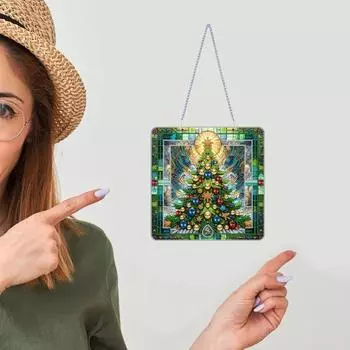 DIY акриловая алмазная живопись для детей и взрослых, набор для рисования стразами, сделай сам, цветные стразы, подвесное украшение для домашнего декора A