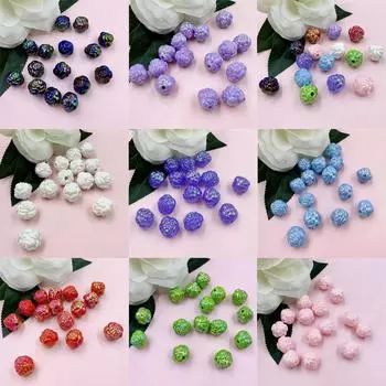 DIY акриловые браслеты 15 мм модные цветы 15 шт. для ожерелья свободные бусины аксессуары для изготовления ювелирных изделий 14*13mm фиолетовый