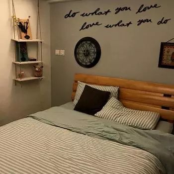 DIY акриловые «делай то, что любишь», настенные зеркальные наклейки, украшение для дома и комнаты синий