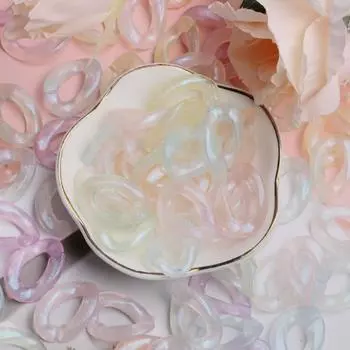 DIY акриловые флуоресцентные браслеты DIY для изготовления ювелирных изделий, модные 100 шт., свободные бусины, аксессуары, витая цепочка, бусины 100pcs разноцветный