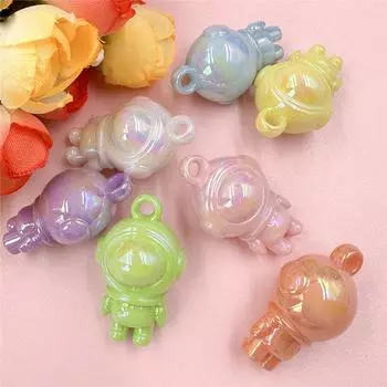 DIY акриловые модные 32 мм ювелирные аксессуары для астронавтов 7 шт. бусины разноцветный