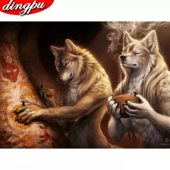 DIY Алмазная картина Алмазная мозаика Полный дрель Круглый 5D Вышивка Художественное украшение 20X30CM