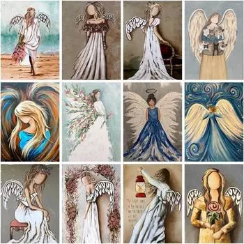 Diy Алмазная картина Ангел Девушка Алмазная вышивка Крестиком Мозаика для детей Уникальный подарок Украшение дома Full Round 20x30CM