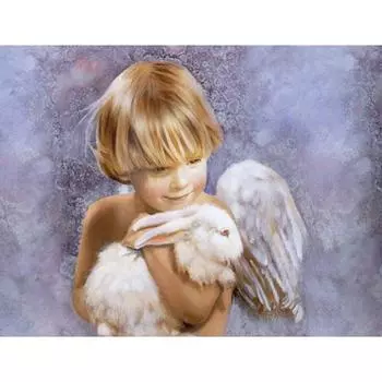 Diy Алмазная картина Ангел Мозаика Смола Наклейка Вышивка Крестом Домашний Декор 20X30CM