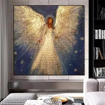DIY Алмазная картина Ангел Набор для вышивки крестом Мозаичное искусство Алмазная картина Полный круг Алмазное украшение для дома Round 40x40cm