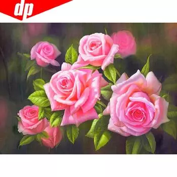 DIY Алмазная картина Цветочная вышивка Продажа Полная круглая картина со стразами и бриллиантами 20X30