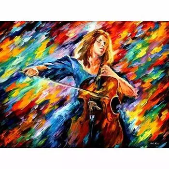 Diy Алмазная картина для женщин 5D полная круглая картина со стразами картина виолончель музыкант картина маслом красота мозаика вышивка Full Round 20x30CM