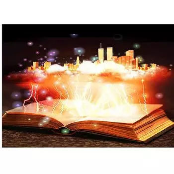 DIY Алмазная картина Фэнтези Книга Вышивка крестиком Город Полная круглая дрель Алмазная вышивка 20X30CM