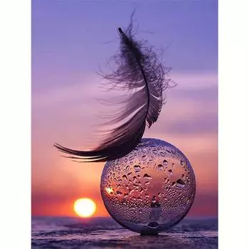 DIY Алмазная картина Капля воды Алмазная художественная вышивка Пейзажная мозаика Домашний декор 30x40 см 30x40cm NO Frame