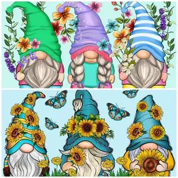 DIY Алмазная картина Карлик Набор для вышивки крестом Мозаика Искусство Алмазная картина Полный круг/Квадратный алмаз Украшение дома Round 20x30cm