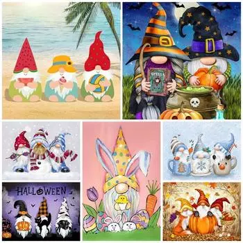 DIY Алмазная картина Милый маленький человек Набор для вышивки крестом Мозаичное искусство Алмазная картина Полный круг Алмазное украшение для дома Round 30x40cm