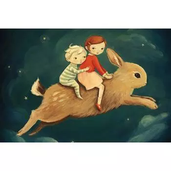 DIY Алмазная картина Мультфильм Дети Животное Рыцарь Вышивка Крестом Мозаика Украшение 20X30CM