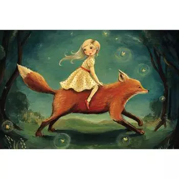 DIY Алмазная картина Мультфильм Дети Животное Рыцарь Вышивка Крестом Мозаика Украшение 20X30CM