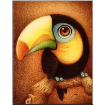 DIY Алмазная картина Мультяшные животные Полный дисплей Стразы Алмазная вышивка Домашний декор 20X30CM