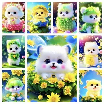 DIY Алмазная картина Новая серия 2023 Милая картина кошки Вся алмазная мозаика Вышивка крестом Набор для вышивки Домашнее украшение Full Round 20x30CM