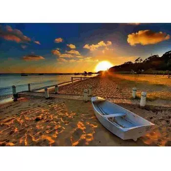 Diy Алмазная картина Полный круглый дрель Алмазы Вышивка Мозаика Стразы Природные пейзажи 20X30CM