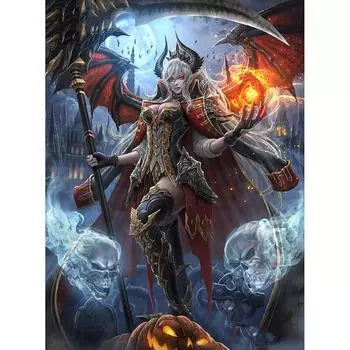 DIY Алмазная картина Полный круглый дрель «Мультяшный воин» Вышивка крестиком Подарок Домашний декор Подарок 20X30CM