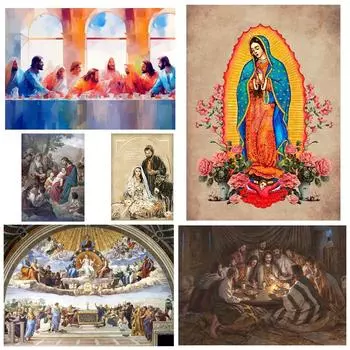 Diy Алмазная картина Религиозный лидер Мозаика 5d Полная Алмазная вышивка крестом Набор для вышивки Diy Домашнее украшение Живопись Искусство Full Round 20x30CM