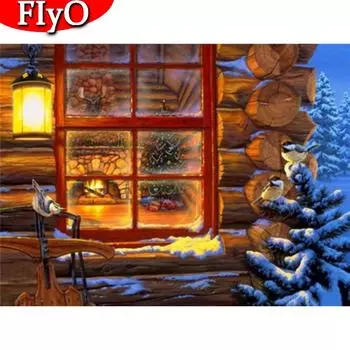 DIY Алмазная картина Рождественская птица Алмазная вышивка Зимняя мозаика Вышивка крестом Животное Ремесло Подарок ручной работы Full Round (20X30CM)