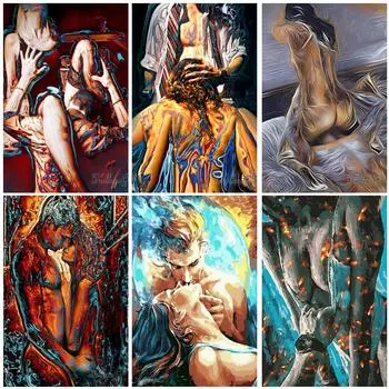 DIY Алмазная картина Сексуальная женщина Набор для вышивки крестом Мозаичное искусство Алмазная картина Полный круг Алмазное украшение для дома Round 20x30cm