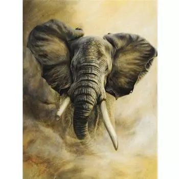 Diy Алмазная картина Слон Алмазная вышивка Животное Алмазная вышивка крестом Американский домашний декор 20X30CM