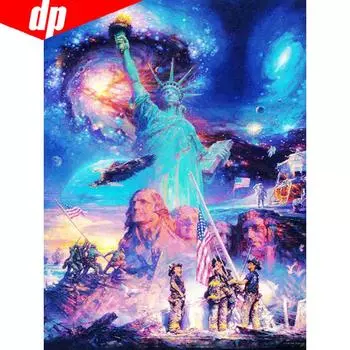 DIY Алмазная картина Статуя Свободы Алмазная вышивка Мозаика Вышивка крестом Стразы 20X30CM