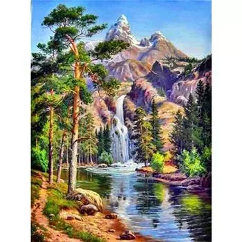 DIY Алмазная картина Стена Искусство Вышивка крестиком Картина 5d Вышивка 20X30CM