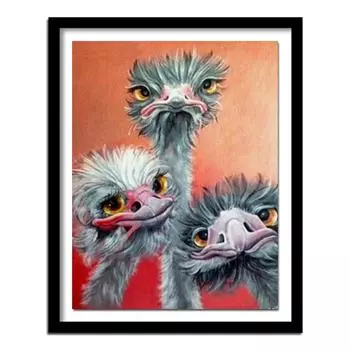 Diy Алмазная картина Стразы Стразы животных Вышивка Камни Мультфильм Симпатичный комплект для настенной живописи 20X30CM