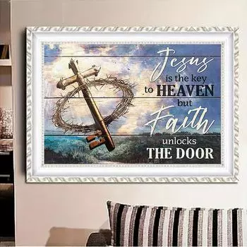 DIY Алмазная картина Вера Набор для вышивки крестом Мозаика Искусство Алмазная картина Полный круг/Квадратный алмаз Украшение дома Round 20x30cm