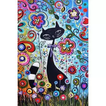 Diy Алмазная картина вышивка крестиком Алмазная мозаика Алмазная вышивка милый кот домашний декор 20X30CM