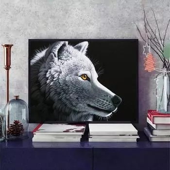 DIY Алмазная картина Животное Собака В Темной Ночи Мозаика Алмазное Искусство Подобно Вышивке Крестом Украшения Ручной Работы Домашний Декор(Без рамки) 30*40cm/11.8*15.7in