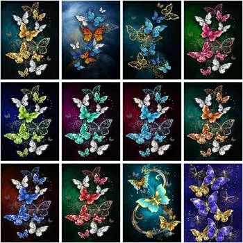 DIY Алмазная картина Животные Вышивка крестиком Ремесло Полный круглый дрель Алмазная вышивка Полный комплект Домашний декор Ремесленный комплект Full Round 20x25CM