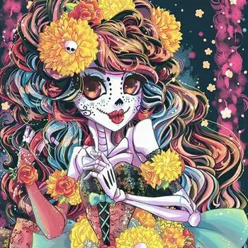 DIY Алмазная мозаика аниме девушка картина стразами Алмазная вышивка мультфильм алмазная живопись вышивка крестом 30X30CM